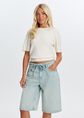 Korte mouwen trui, wit, off-white, large