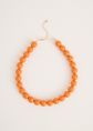 Bold bead necklace, oranje, large