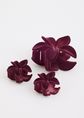 Haarclip set velvet bloem, bordeaux, large