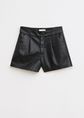 Faux leather short, zwart, large