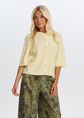 Vest met knopen, geel, pastel, large