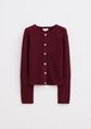 Vest met knoopsluiting, bordeaux, donker, large