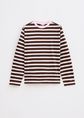 Gestreepte longsleeve met borduursel, meerkleurig, large