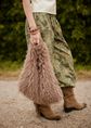 Faux fur tas, taupe, large