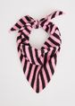 Triangel sjaal met strepen, rose, large
