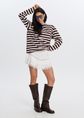 Ruffle mini rok, wit, large