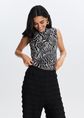 Zebra mesh top, meerkleurig, large