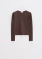 Basic longsleeve, donkerbruin, large