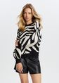 Zebra trui, meerkleurig, large
