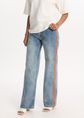 Wide leg jeans met zijstreep, blauw, used middle, large