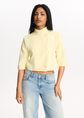 Asymmetrische cropped blazer, lichtgeel, large