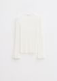 Kanten top met lange mouwen, wit, off-white, large