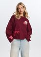 Longsleeve met patches, bordeaux, large