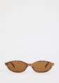 Ovale zonnebril, bruin, large