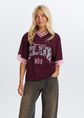 T-shirt met zebraprint, bordeaux, large