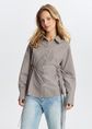 Geruite blouse met strass, donkerzand, large