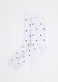 Polkadot sokken, wit, large