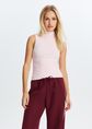 Mouwloze top met plooien, lichtroze, large