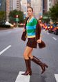 Corduroy skort, donkerbruin, large