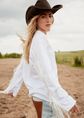 Longsleeve met franjes, wit, off-white, large