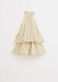 Polkadot halter playsuit, lichtgeel, large