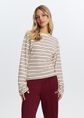 Getailleerd T-shirt met strepen, lichtgeel, large