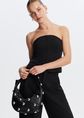 Strapless gilet, zwart, large