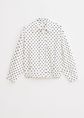 Polkadot bomberjack, wit, large