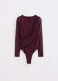 Mesh rhinestone body, aubergine, donker, large