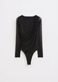 Mesh rhinestone body, zwart, large