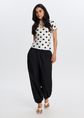 Balloon poplin broek, zwart, large