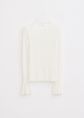 Kanten top met strass, wit, off-white, large