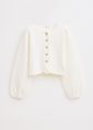 Vest met sierknopen, Ivoor wit, large