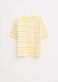 T-shirt met strepen, geel, large