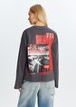 Longsleeve met graphic backprint, grijs, large