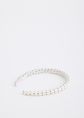 Polka dot haarband, wit, large
