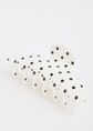 Polkadot haarclip, wit, large