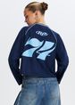 Football T-shirt met kanten details, donkerblauw, large