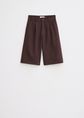 Bermuda pantalon short, donkerbruin, large