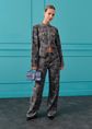 Wide leg jeans met rozenprint, meerkleurig, large