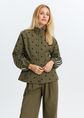 Polkadot trackjacket, groen, army, large