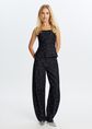 Balloon jeans met parels, blauw, used dark, large