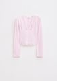 T-shirt met kanten details, rose, baby, large