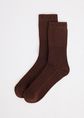 Sokken met strassrand, donkerbruin, large