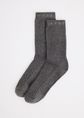 Sokken met strassrand, donkergrijs, large