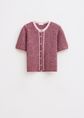 Gestreept vest met knoopjes, bordeaux, large