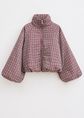 Geruite puffer jacket, bordeaux, large