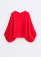 Trui met ballonmouwen, rood, large