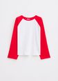 Contrast raglan longsleeve, rood, large